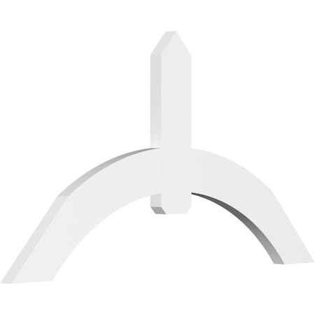 Ekena Millwork Archdale Architectural Grade PVC Gable Bracket, 60"W x 32 1/2"H x 2"D x 6"F, 13/12 Pitch GBP060X33X0206ARC00